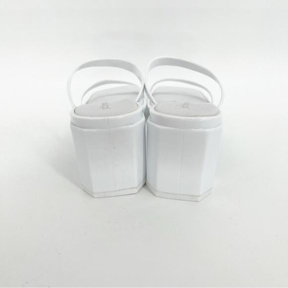 Jeffrey Campbell Jamm-3 Jelly Strappy Sandals 9 White - Picture 5 of 8